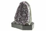 Amethyst Cluster With Wood Base - Uruguay #256639-1